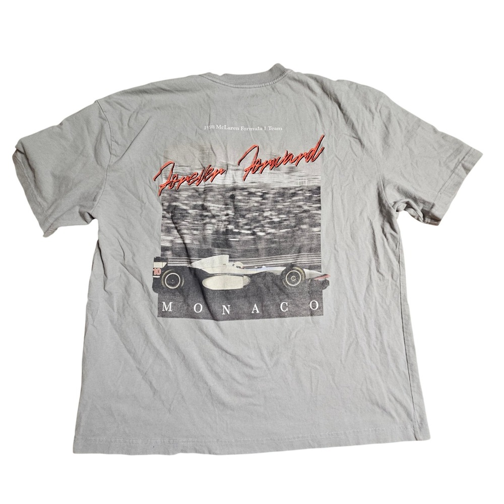 1998 McLaren Formula 1 Team Monaco Forever Forward T-Shirt XL Retro Streetwear